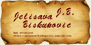 Jelisava Biskupović vizit kartica